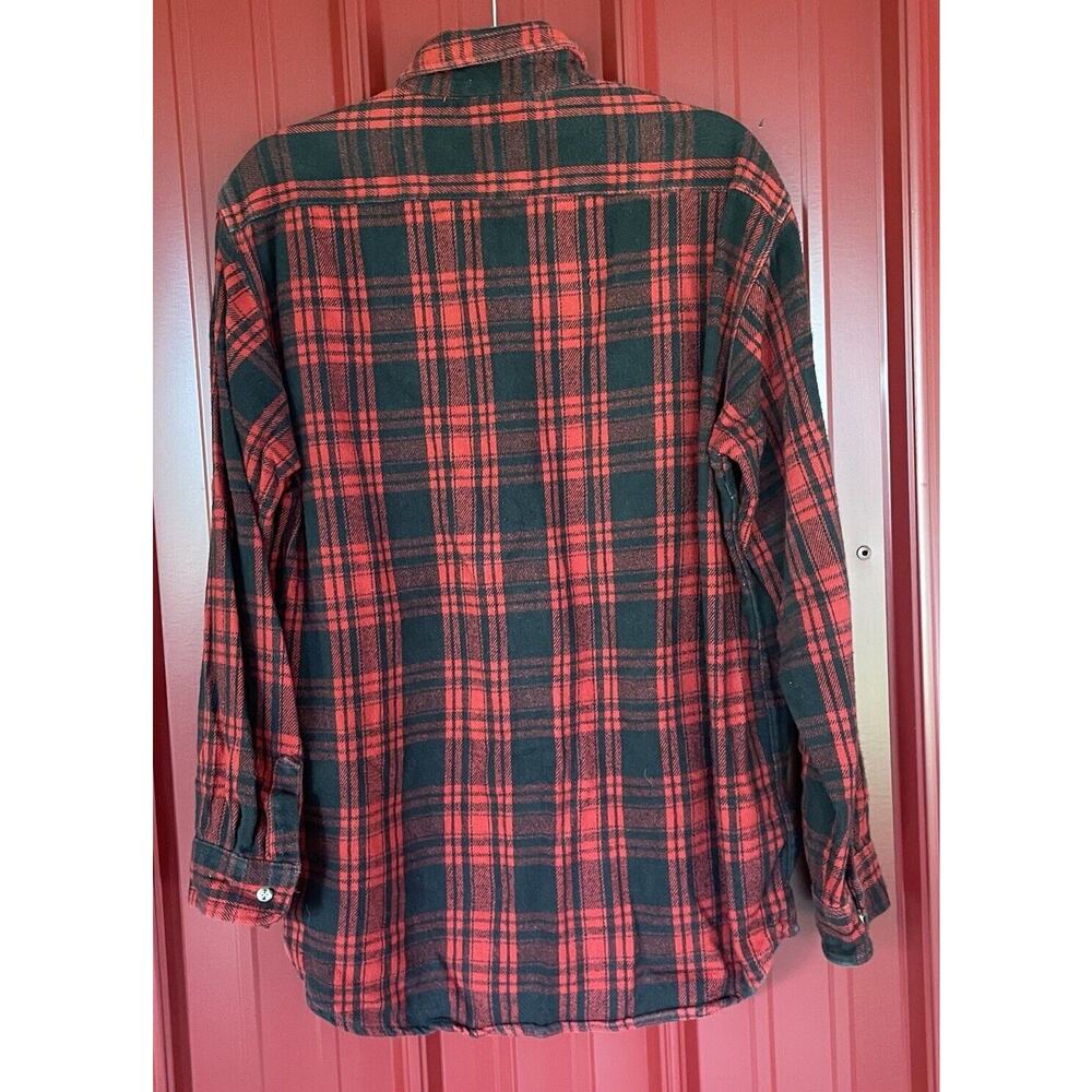 American Spirit Vintage Flannel Shirt‎ Buffalo Plaid Lumberjack USA Made Mens XL - Picture 2 of 6